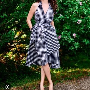Black and white gingham dress
